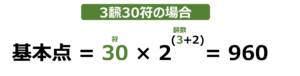 3飜30符の基本点